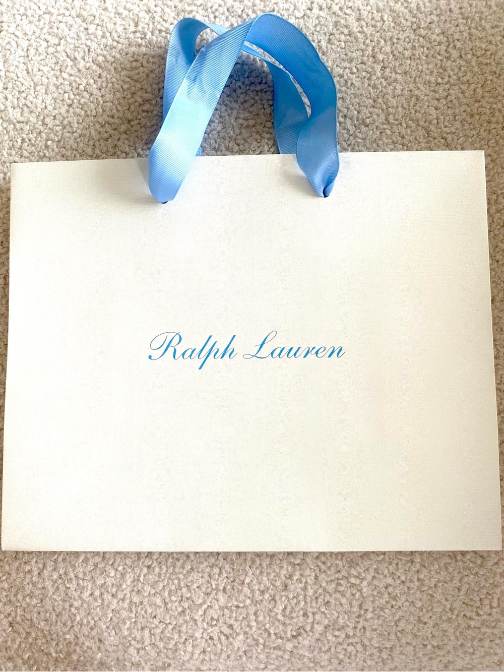 Ralph Lauren Shopping Bag with Light Blue Ribbon